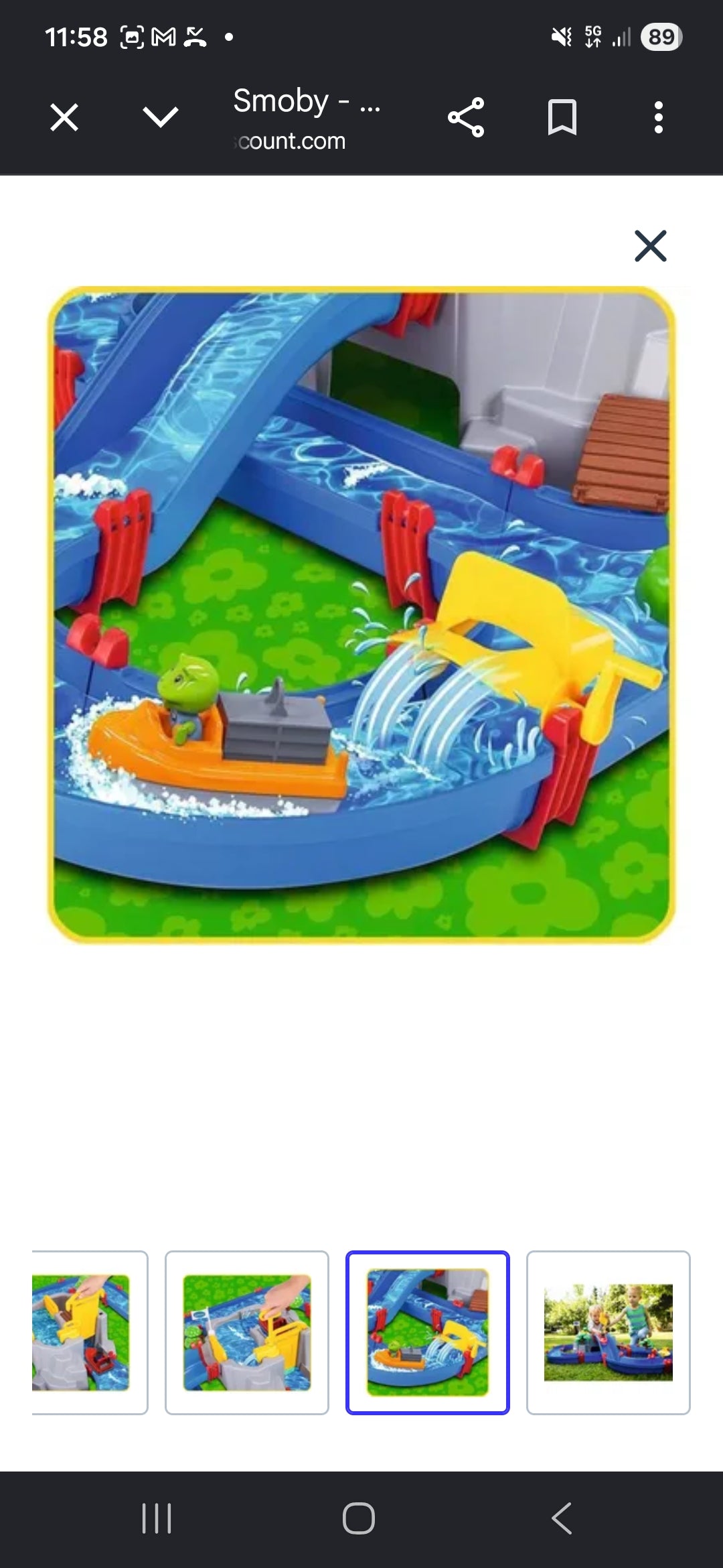 Circuit Aquatique Interactif pour Enfants – Jeu d'Eau avec Écluses, Bateau et Cascade