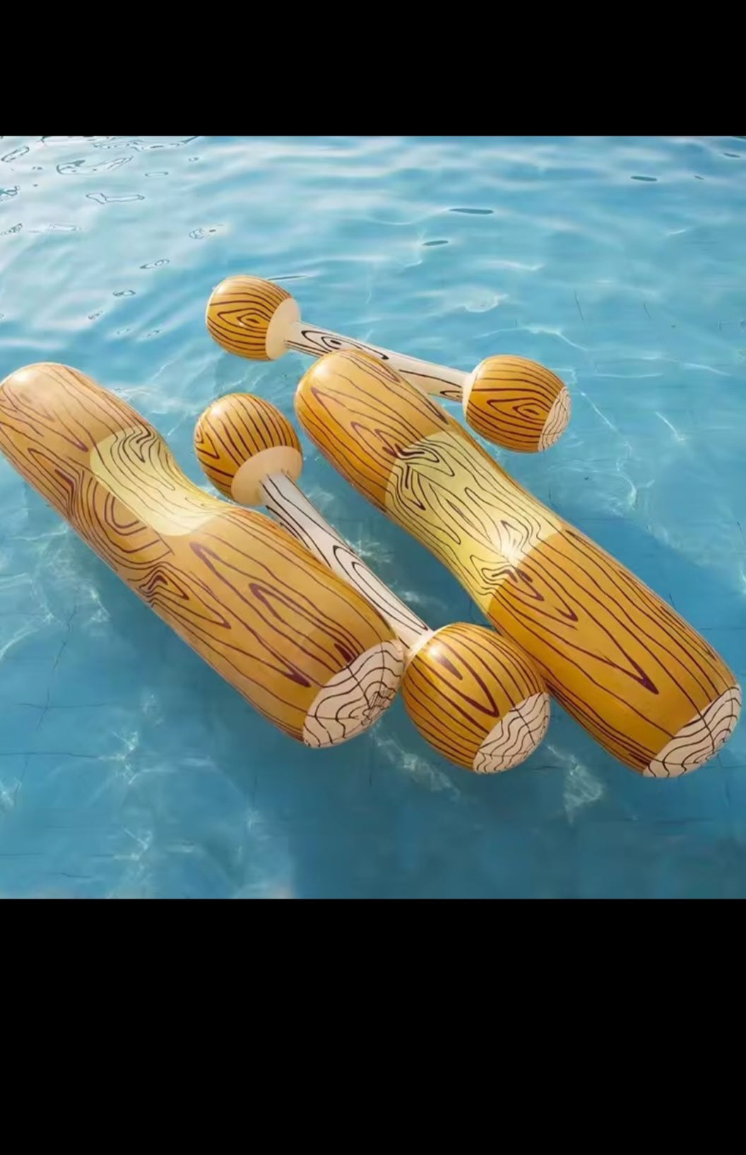 Lot de 2 ou 4 Rondins Gonflables Géants – Jeu Aquatique pour Piscine & Été