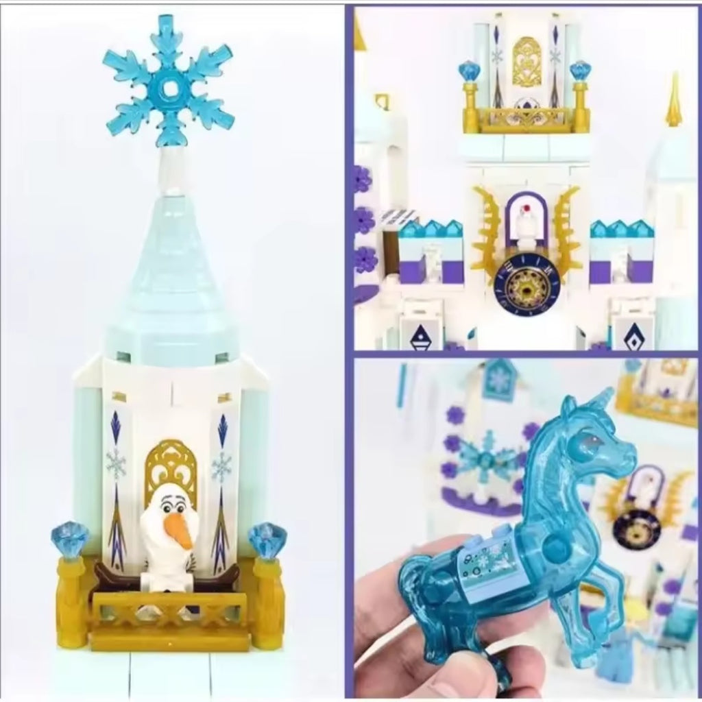 Château de Princesse des Neiges – Jeu de Construction 360 Pièces avec Personnages