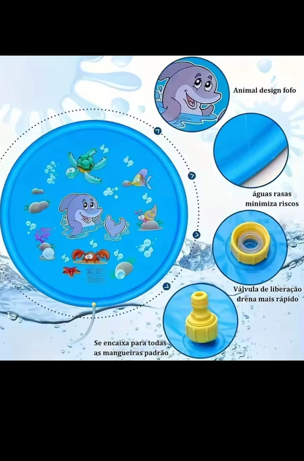 Tapis d'eau Splash 100 cm – Aire de jeux aquatique pour enfants