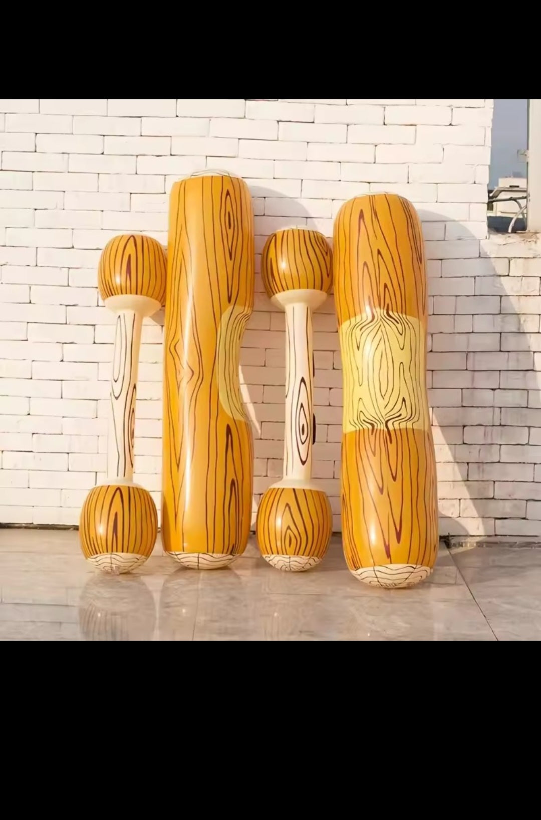 Lot de 2 ou 4 Rondins Gonflables Géants – Jeu Aquatique pour Piscine & Été