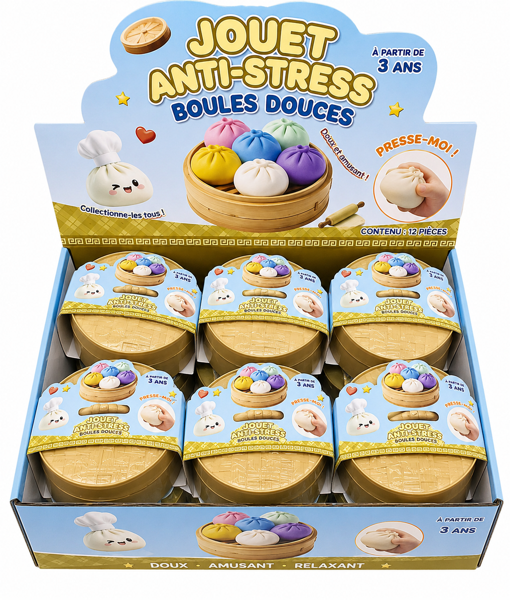 Squishy Surprise Dumpling™ – Jouet anti-stress surprise à collectionner