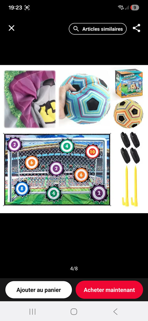 Cible de Précision pour But de Football – Entraînement & Jeu pour Enfants