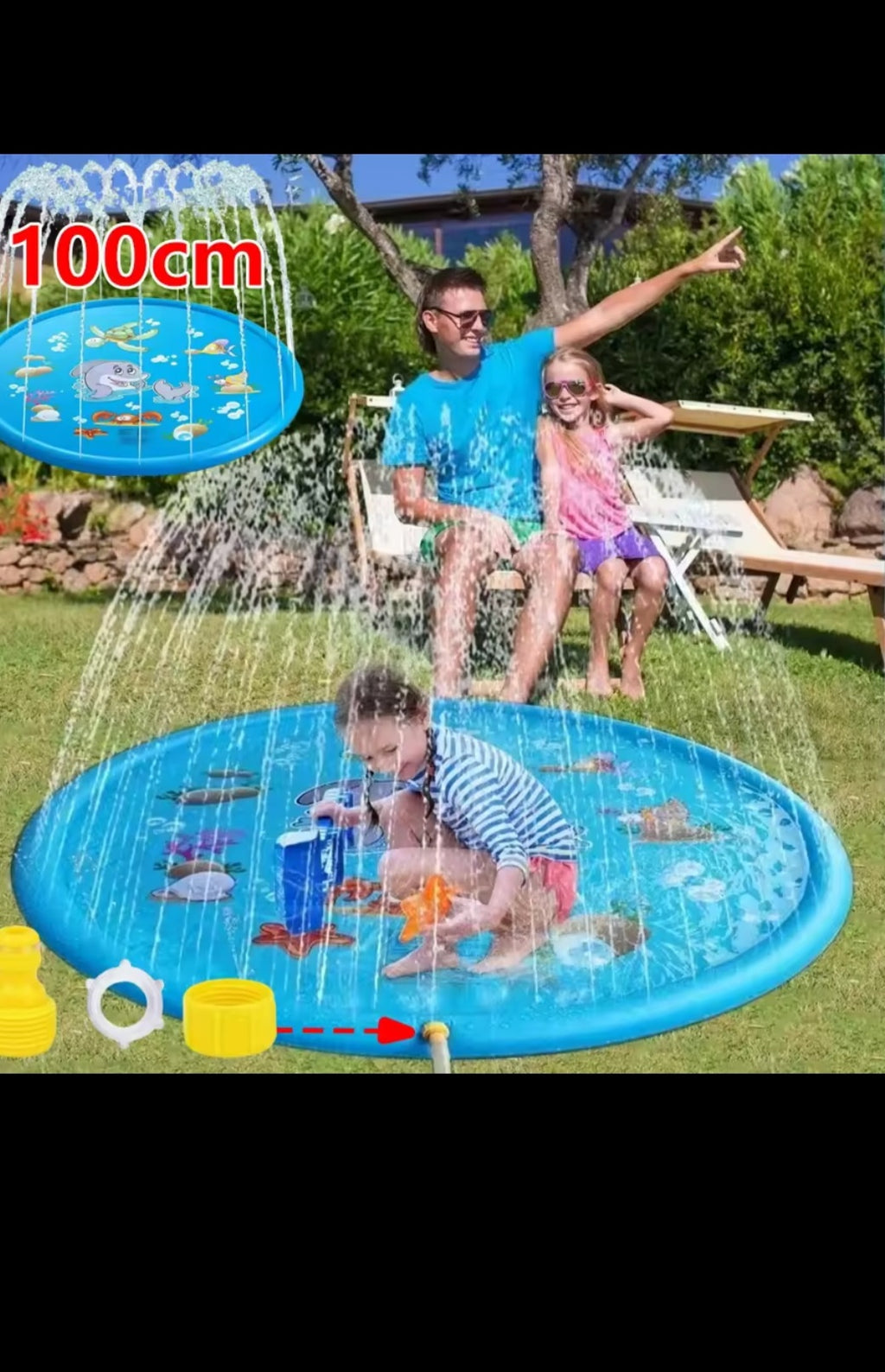 Tapis d'eau Splash 100 cm – Aire de jeux aquatique pour enfants