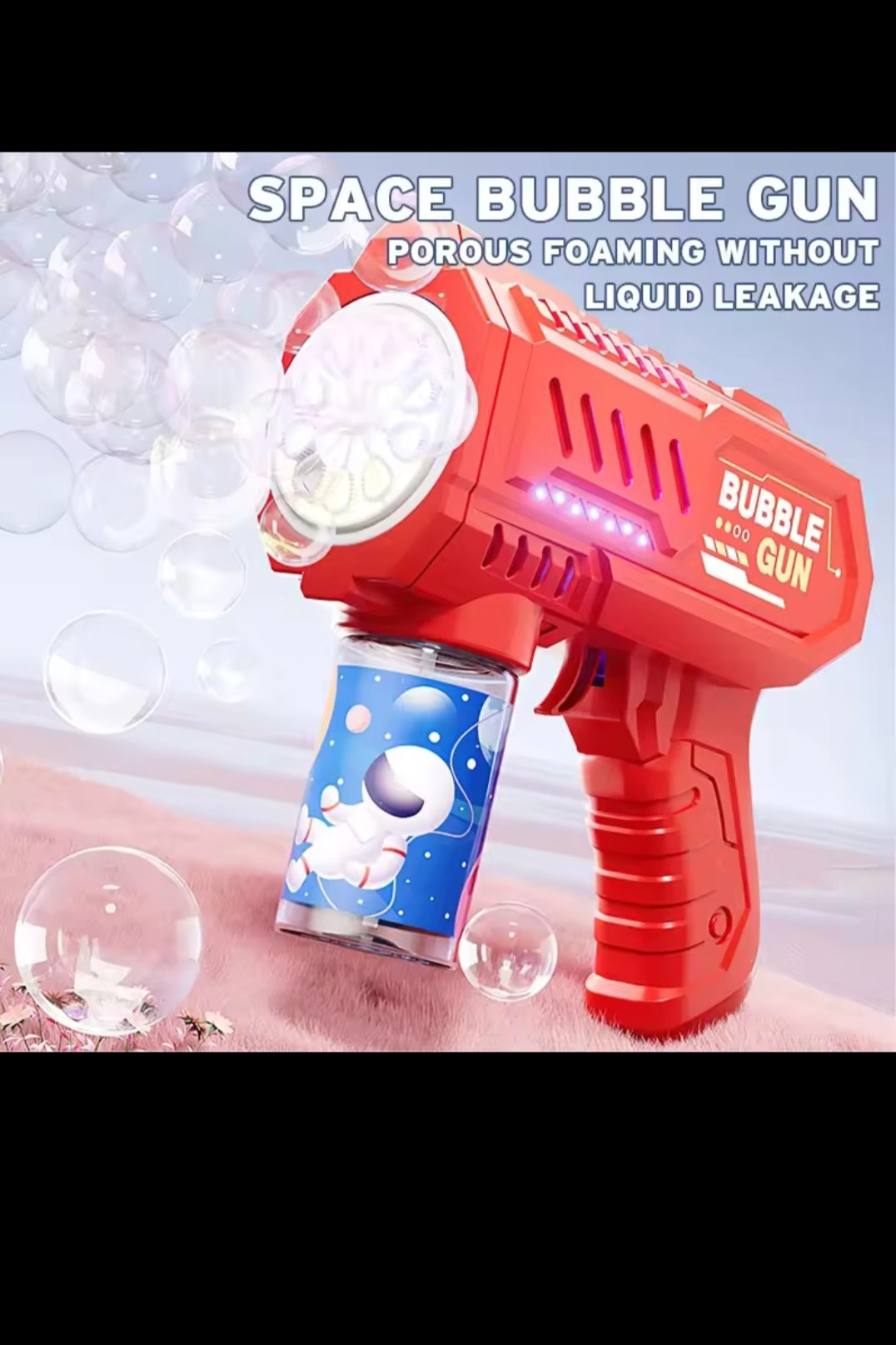 Pistolet à Bulles LED Électrique – Des Milliers de Bulles Magiques pour Enfants