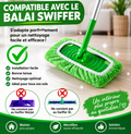🧹💚 Lot de 4 housses microfibre lavables et réutilisables