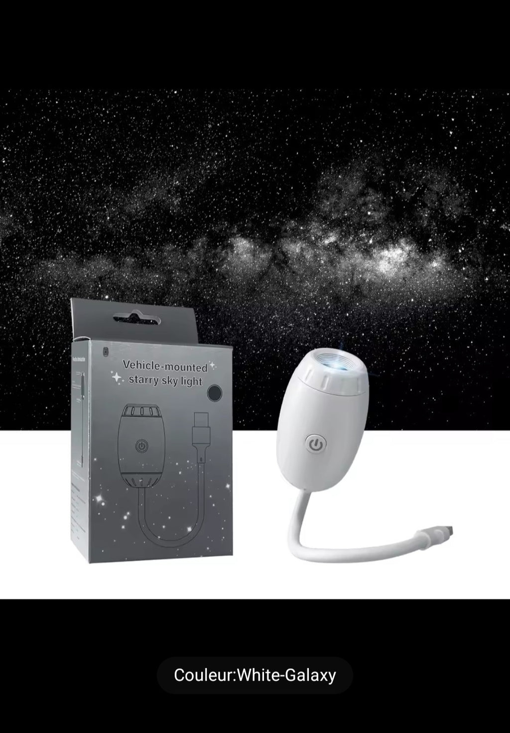 Projecteur Ciel Étoilé USB 3 en 1 – Galaxie, Lune & Saturne ✨