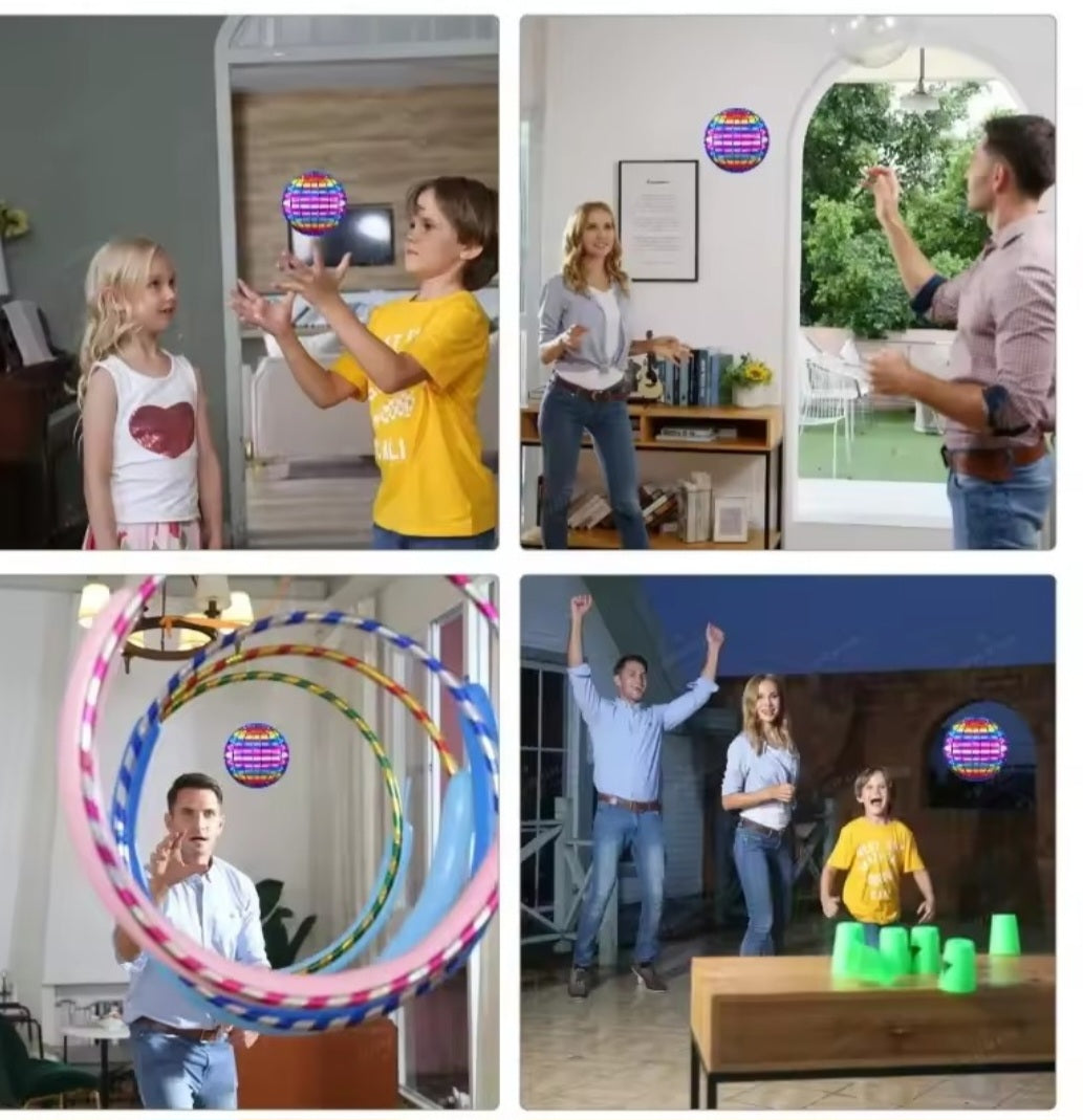 Boule Volante LED Magique – Retour Boomerang Automatique | Jouet Lumineux Rechargeable