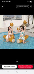 Lot de 2 ou 4 Rondins Gonflables Géants – Jeu Aquatique pour Piscine & Été