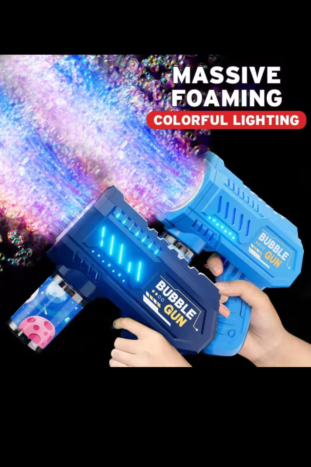 Pistolet à Bulles LED Électrique – Des Milliers de Bulles Magiques pour Enfants