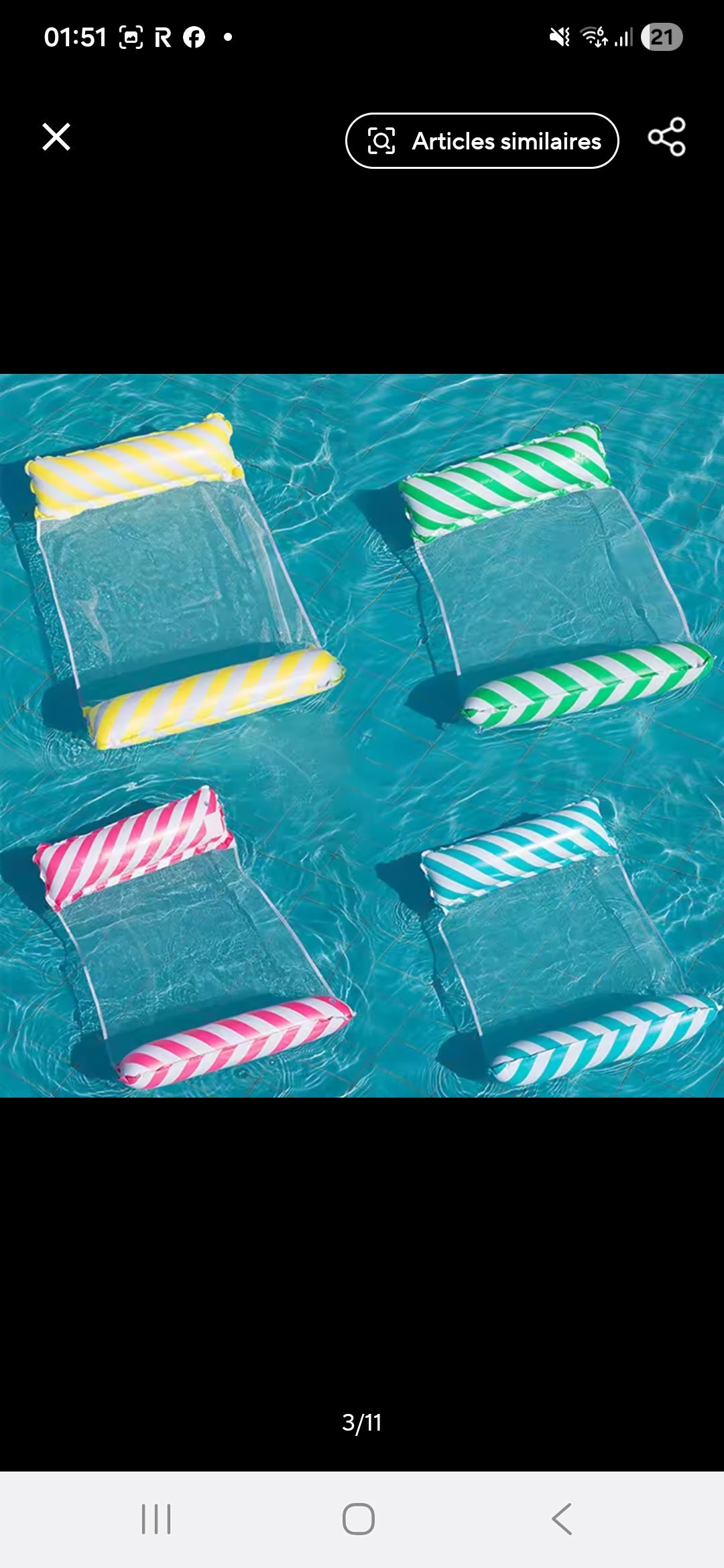 Hamac Flottant Premium – Détente & Fraîcheur pour Piscine et Plage 🌊☀️