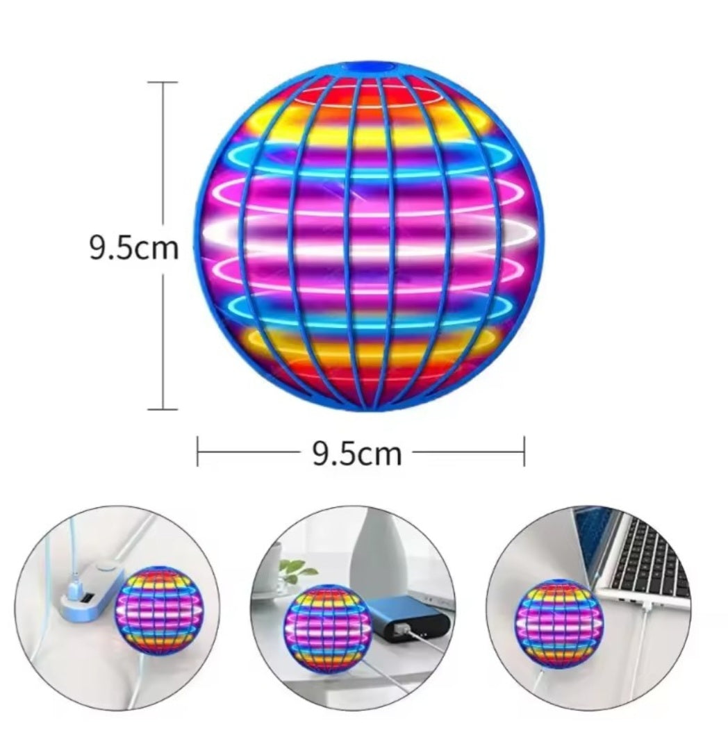 Boule Volante LED Magique – Retour Boomerang Automatique | Jouet Lumineux Rechargeable