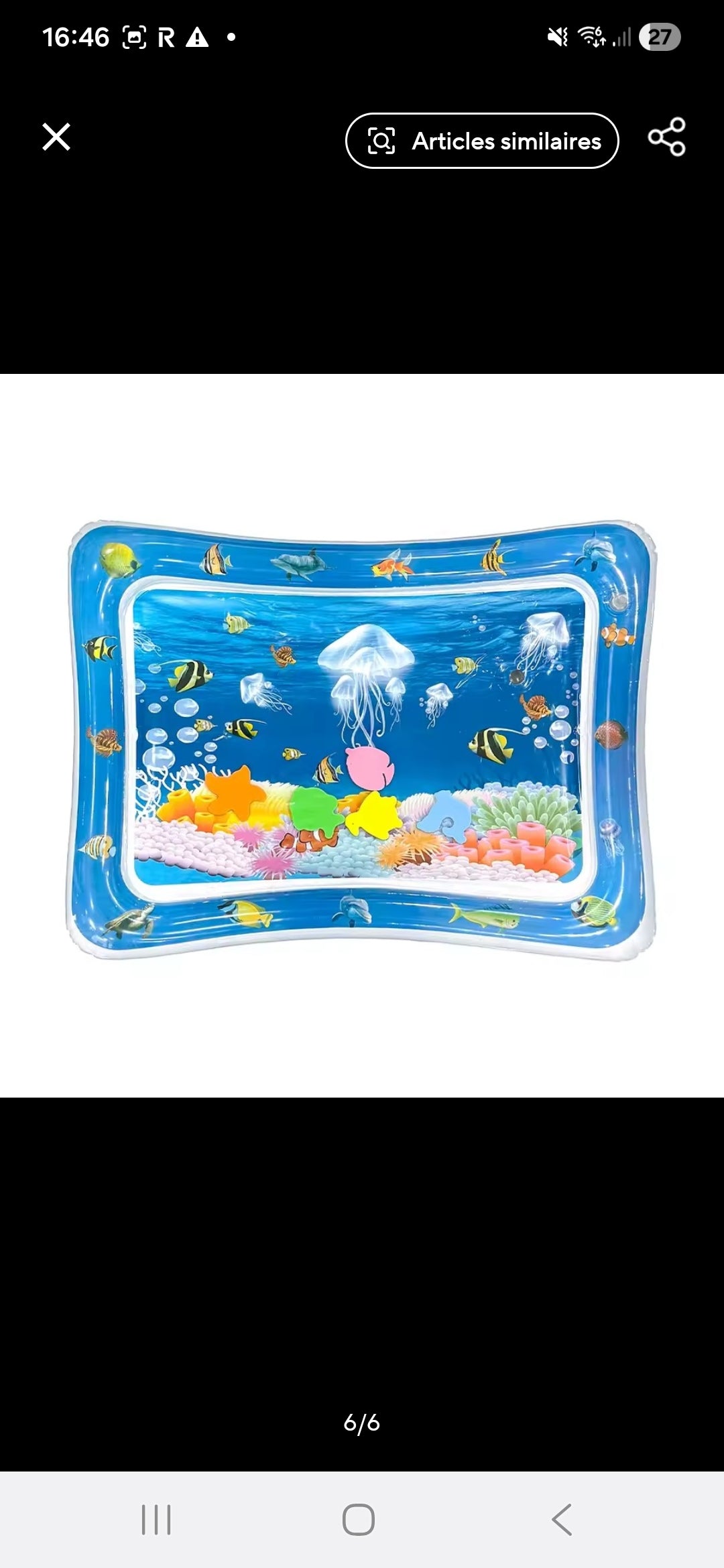 Tapis d'Éveil Aquatique pour Bébé – Jeu Sensoriel Gonflable avec Eau